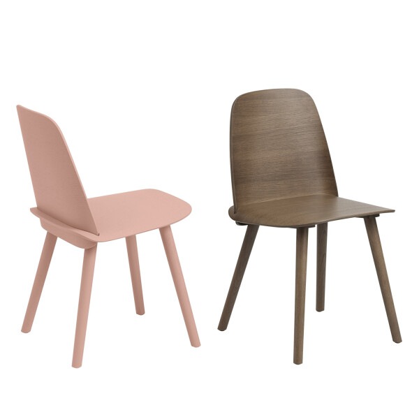 Muuto Nerd chair stained dark brown tan rose image