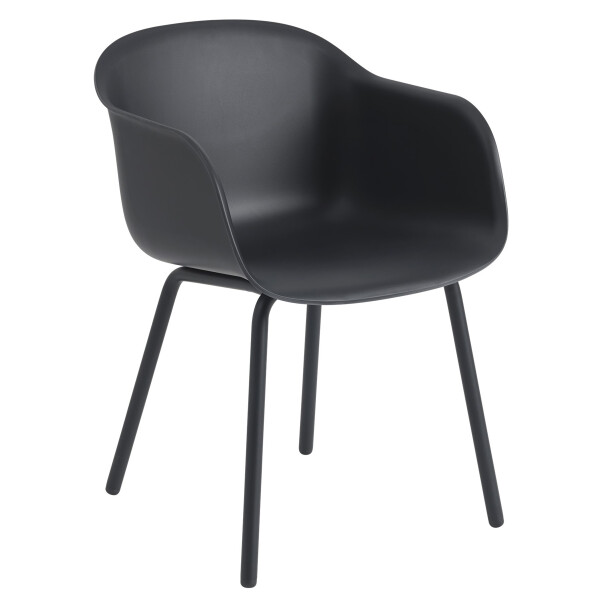 Muuto Fiber outdoor armchair anthracite black kuva