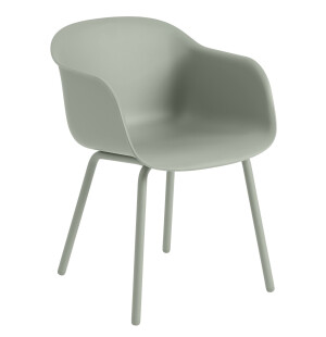 Muuto FIBER OUTDOOR käsinojatuoli, dusty green kuva