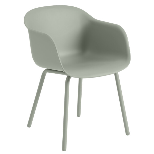 Muuto Fiber outdoor armchair dusty green kuva