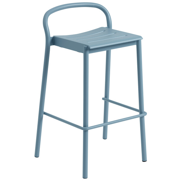 Muuto Linear steel bar stool h75 pale blue kuva