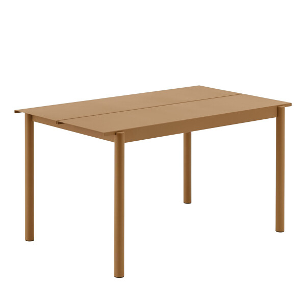 Muuto Linear steel outdoor table 140 burnt orange kuva