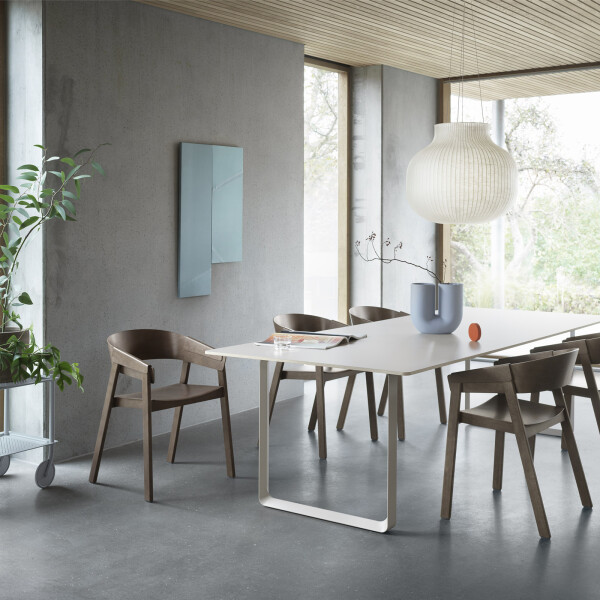 Muuto cover armchair stained dark brown lifestyle image