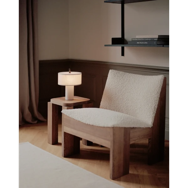 New Works Lifestyle 21360 Margin Portable Table Lamp Beige Canvas 2 kuva