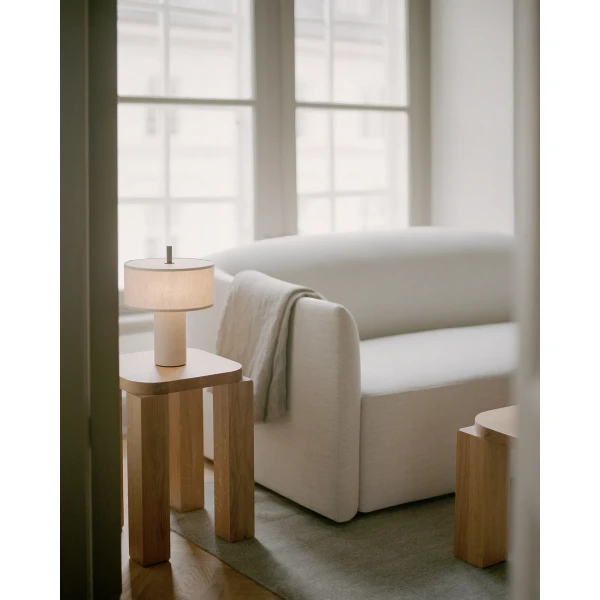 New Works Lifestyle 21360 Margin Portable Table Lamp Beige Canvas 5 kuva