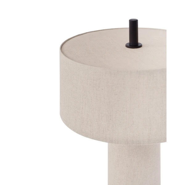 New Works Packshot 21360 Margin Portable Table Lamp Beige Canvas Detail Top kuva