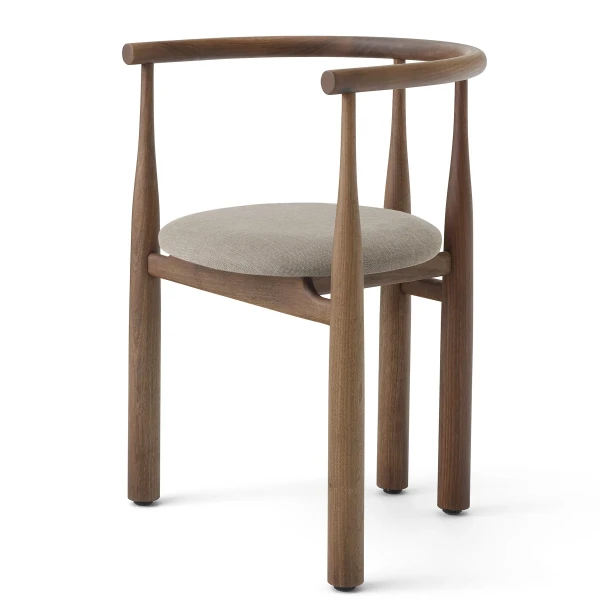 New Works Packshot 41810ROLI342 Bukowski Chair Walnut Romo Linara 342 2 kuva