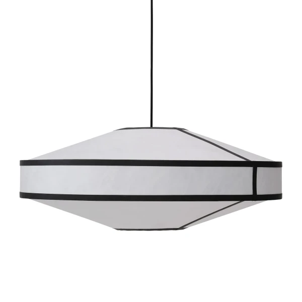 New Works Packshots 23130 Kite Pendant White Black Tyvek 75cm Off kuva
