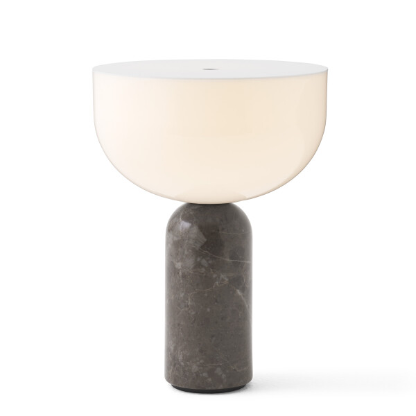 New Works Kizu Portable Table Lamp Gris du Marais Marble On kuva