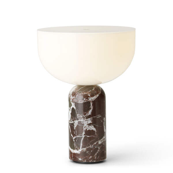 New Works Kizu Portable Table Lamp Rosso Levanto Marble Marble On image