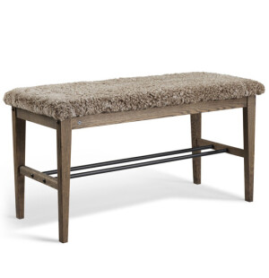 Oscarssons Möbel CORA penkki, savutammi/ruskea lampaantalja kuva