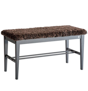 Oscarssons Möbel CORA penkki, musta/ruskea lampaantalja kuva