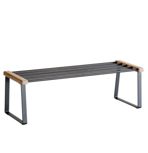 Oscarssons Möbel CORA kenkähylly 90 cm, öljytty tammi/musta kuva