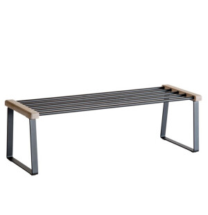 Oscarssons Möbel CORA kenkähylly 90 cm, valkoöljytty tammi/musta kuva