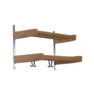 Oscarssons Möbel MEJA hattuhylly 2 tasoa 59 cm, öljytty tammi kuva