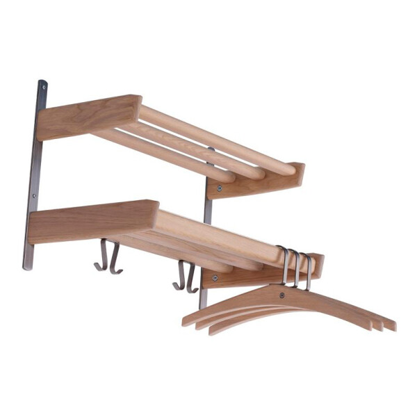 Oscarssons Mobel Meja Hatthylla 2 plan 59cm Vitoljad ek m  galge image