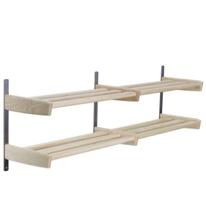 Oscarssons Möbel MEJA skohylla vägg 2 plan 115 cm, vitoljad ek image