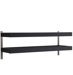 Oscarssons Möbel NADJA kenkähylly seinälle 2 tasoa 80/100 cm, musta kuva