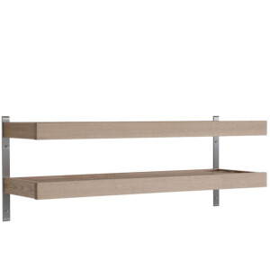 Oscarssons Möbel NADJA kenkähylly seinälle 2 tasoa 80/100 cm, valkoöljytty tammi kuva