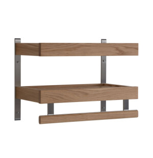 Oscarssons Möbel NADJA hattuhylly 2 tasoa 50 cm, lakattu tammi kuva