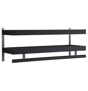 Oscarssons Möbel NADJA hatthylla 2 plan 80/100 cm, svart image