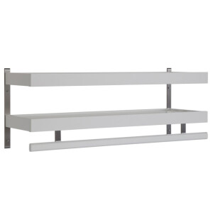 Oscarssons Möbel NADJA hattuhylly 2 tasoa 80/100 cm, valkoinen kuva