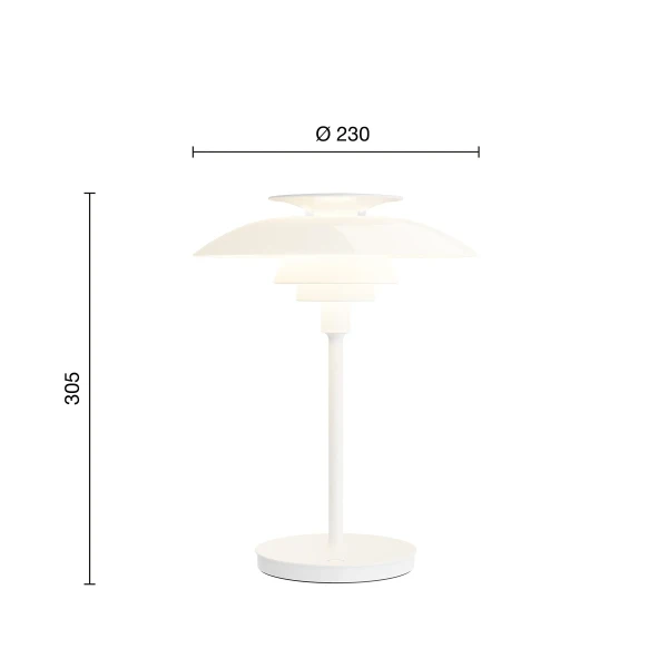 PH 80 Portable Lamp EU White ON Measurement kuva