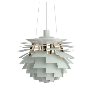 Louis Poulsen PH ARTICHOKE Ø480 riippuvalaisin, dusty green/brass kuva