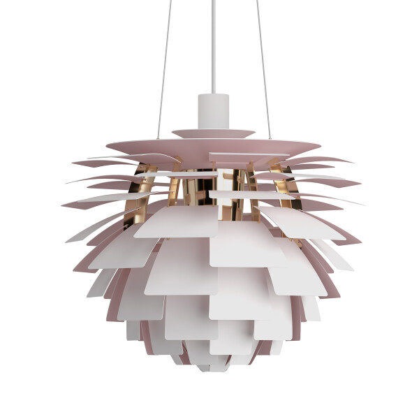 PH Artichoke 480 Pendant White Pale Rose Brass off kuva