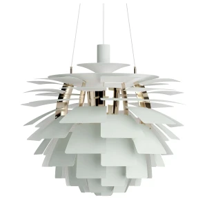 Louis Poulsen PH ARTICHOKE Ø600 riippuvalaisin, dusty green/brass kuva