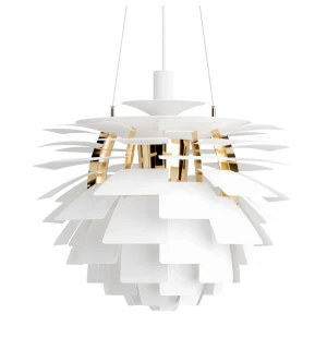Louis Poulsen PH ARTICHOKE Ø600 riippuvalaisin, soft white/brass kuva