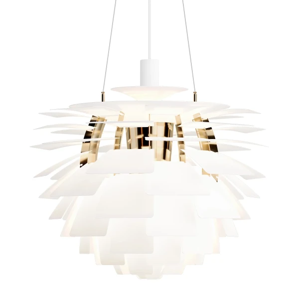 PH Artichoke 600 Pendant Soft White Brass image