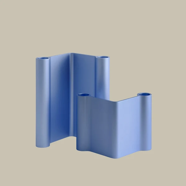 Pair candleholder 18 11 light blue muuto image