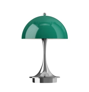 Louis Poulsen PANTHELLA 160 PORTABLE V3 pöytävalaisin, vihreä/kromi kuva