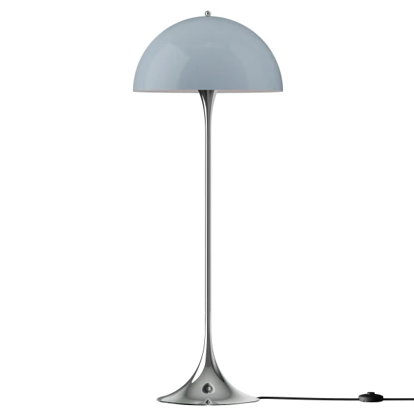 Panthella Originals Floor Lamp 500 Opal Blue Chrome OFF kuva