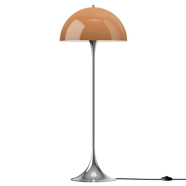 Panthella Originals Floor Lamp 500 Opal Brown Chrome kuva