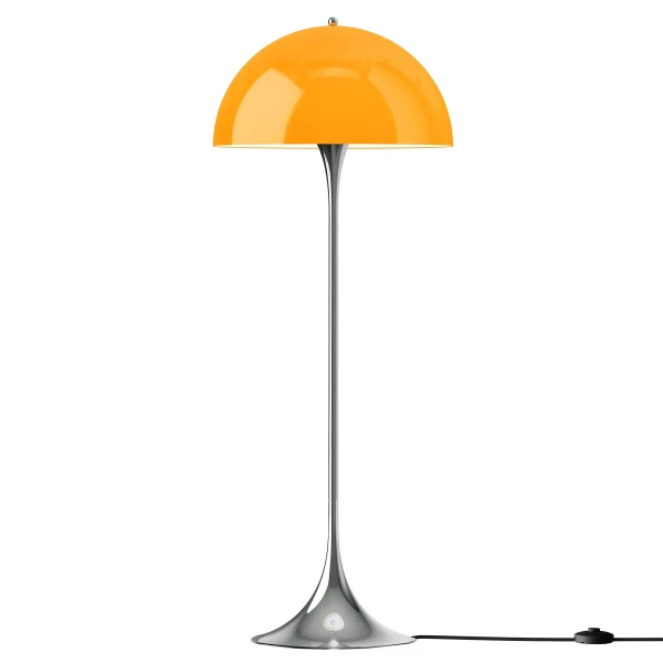 Panthella Originals Floor Lamp 500 Opal Orange Chrome kuva