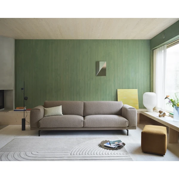 Rest Sofa 3 seater metal hearth 06 Gaze mirror strand table lamp 59 relevo off white post floor black echo pouf org 150 kuva