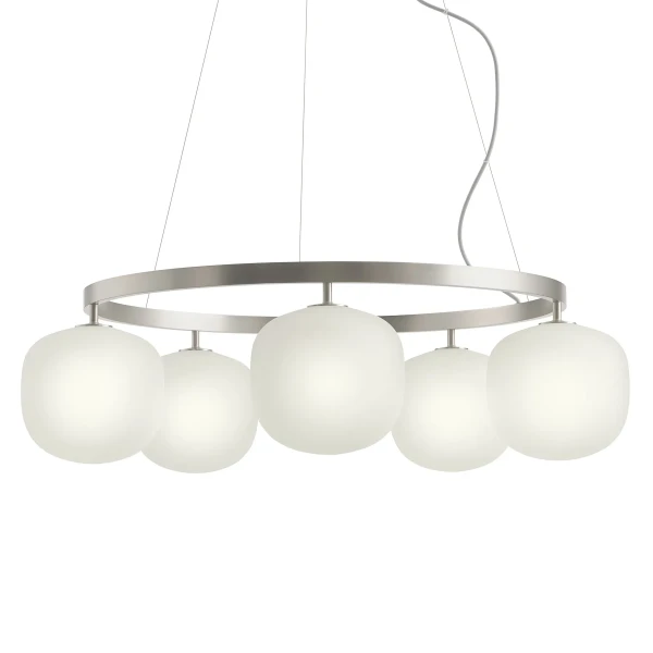 Rime chandelier 5 aluminum grey muuto kuva