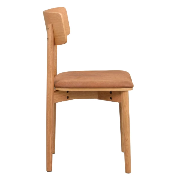 Rowico 120940 c Wolcott chair brown fabric oak kuva