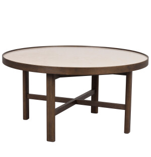 Rowico MARSDEN sohvapöytä Ø90 cm, beige/ruskea tammi kuva