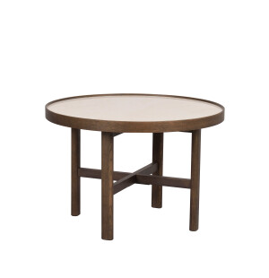 Rowico MARSDEN sohvapöytä Ø60 cm, beige/ruskea tammi kuva