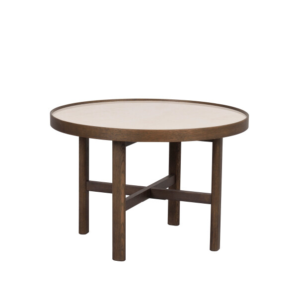 Rowico 121097 b Marsden coffee table 60x60 beige ceramics brown oak kuva