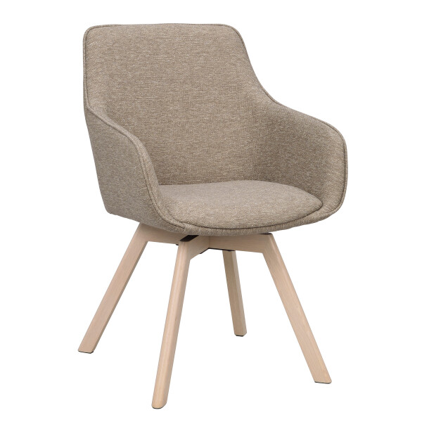 Rowico Alison armchair dark beige whitepigm. oak image