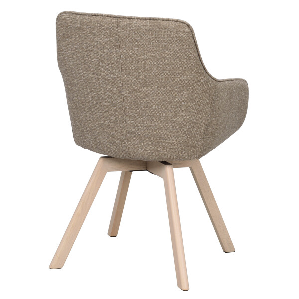 Rowico Alison armchair dark beige whitepigm. oak angle image