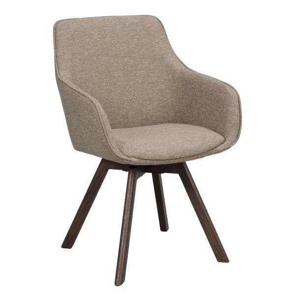 Rowico Alison swivel armchair dark beige brown oak kuva