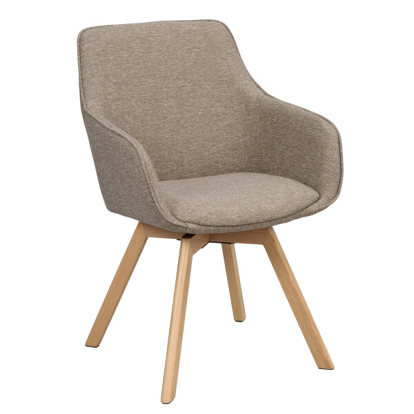 Rowico Alison swivel armchair dark beige oak image