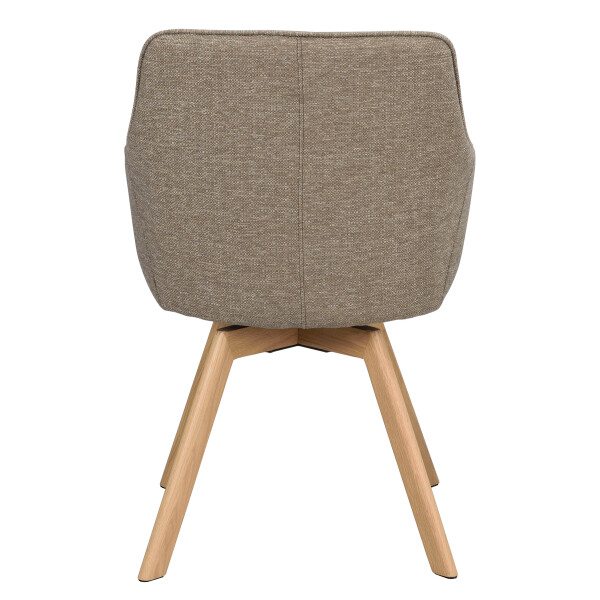 Rowico Alison swivel armchair dark beige oak back image