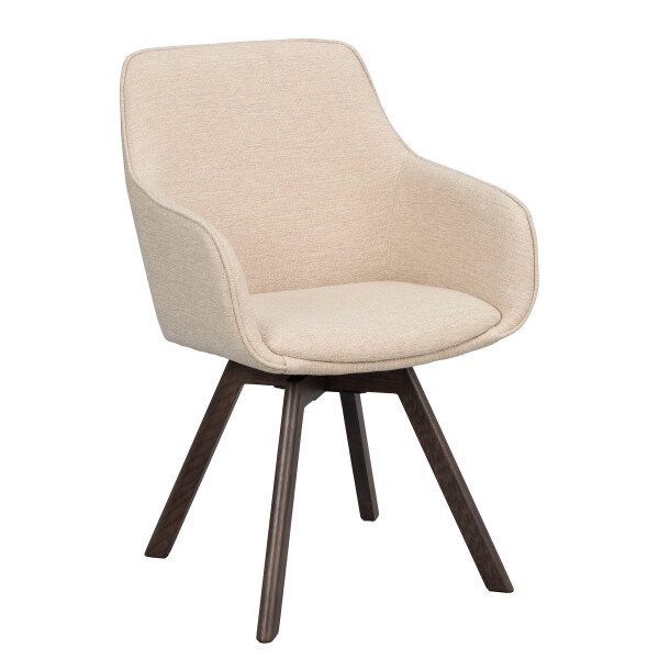 Rowico Alison swivel armchair light beige brown oak image