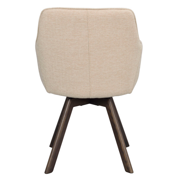 Rowico Alison swivel armchair light beige brown oak back kuva